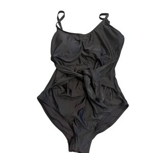 Shapermint Essentials Tie Belt One-Piece Swimsuit BlckXL Shapewear UPF 50 81010